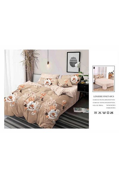 CHIRASO CHIRASO Finet Bedding Set, 6 Pieces, 2 Persons, Sheet 245x250, Quilt 200x230, 4 Pillowcases, Print