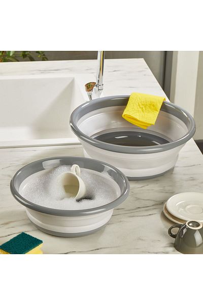 MATMEL L804-L868 Set of 2 Foldable Round Basin - Gray
