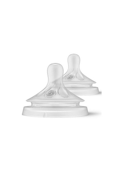 Philips Avent Nipple set, Philips Avent, Natural Response, 2 pcs, Flow 5, 6 months+, Transparent SCY965/02