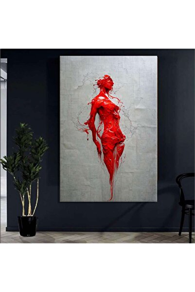 startonight DualView Startonight Abstract Red Woman in Wall Painting, Glow in the Dark, 80 x 120 cm