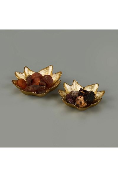 ASPARTAM Tupelo 2-Piece Snack Bowl - Gold
