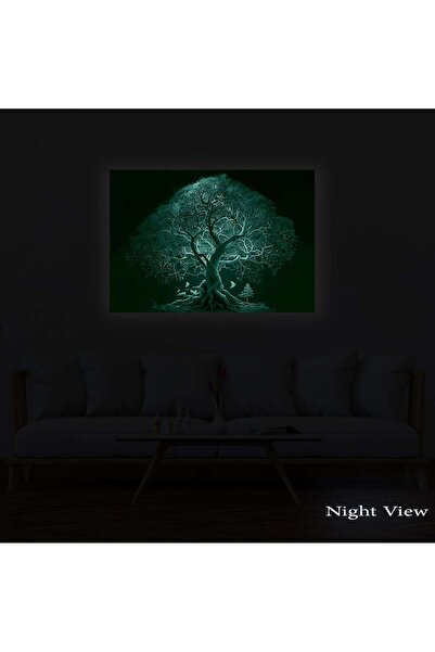 startonight Tablou DualView Startonight Copacul Vietii dupa Rembrant, Maro Luminos, 60 x 90 cm