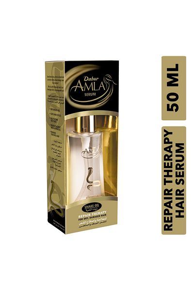 Dabur Amla Snake Oil Hair Serum Repair Therapy 50 ml | Anti-Frizz, Split-End Control