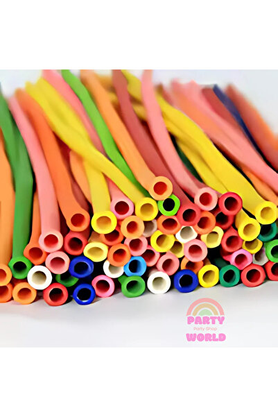 party world 🎈   مجموعة من 10 بالونات سجق ملونة - 🎈
