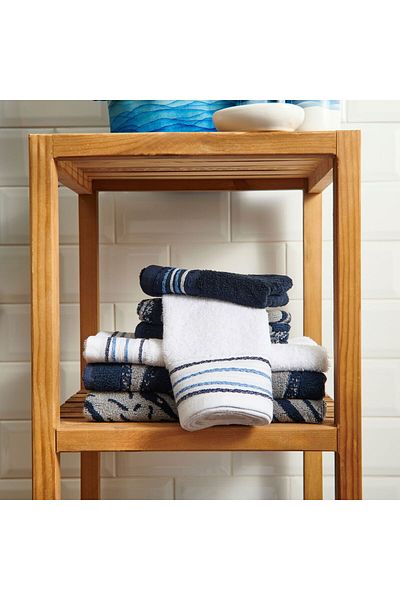 MATMEL Digital Blue Jacquard Hand Towel - Navy Blue - 30X50 cm