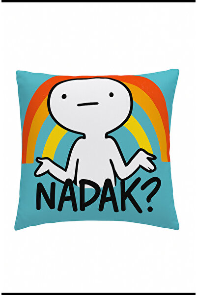 facnspt NAPAK? Mizahi Karikatür Baskılı Dekoratif Yastık