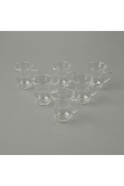 MATMEL Keyif 6-Piece Glass Mug - Transparent - 200 ml