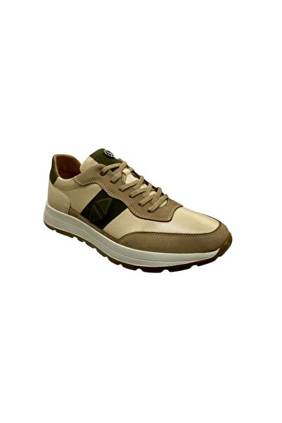 SULA Men's Lace-Up Leather Beige Inner Leather Special Poly Sole Casual Shoes
