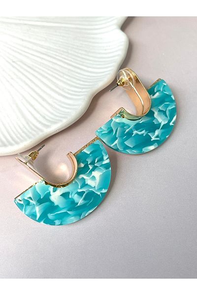 Twinssis Accessories Pearlescent Mix Half Circle Nails Earrings