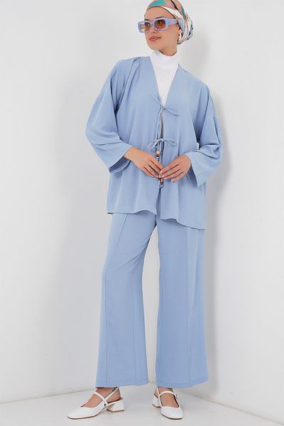 Bigdart Γυναικείο Σετ Παντελόνι Kimono Ayrobin 6739 - Μπλε