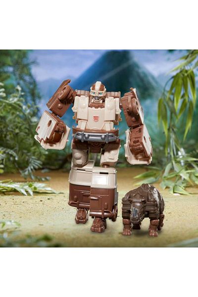 Hasbro Set of 2 Transformers figurines, Rise of the Beasts, Wheeljack and Rhinox