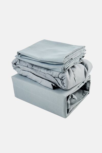 YOTO Set Of 4 Plain Durability Comfortable with Lasting Bedsheet Set, Grey