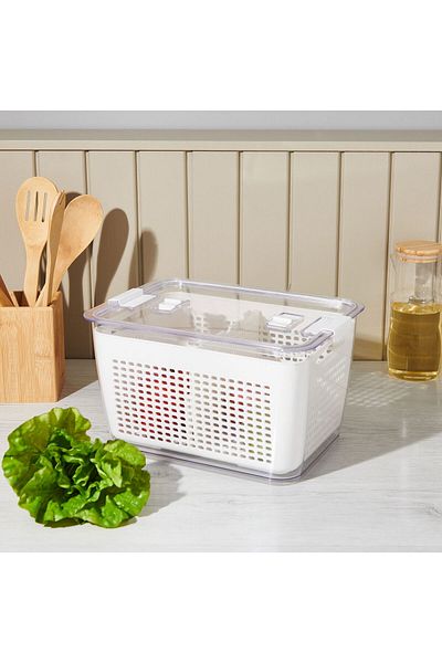 MATMEL Storage Container with Strainer - White - 9 Lt