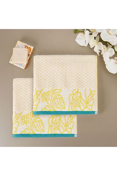 ASPARTAM Noble 2-Piece Towel Set - Yellow - 30X30 cm