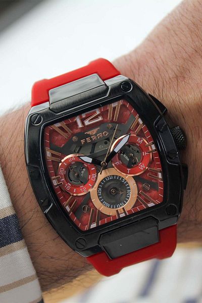 FERRO Fm11527Zk8 Men's Wrist Watch with Silicone Cord