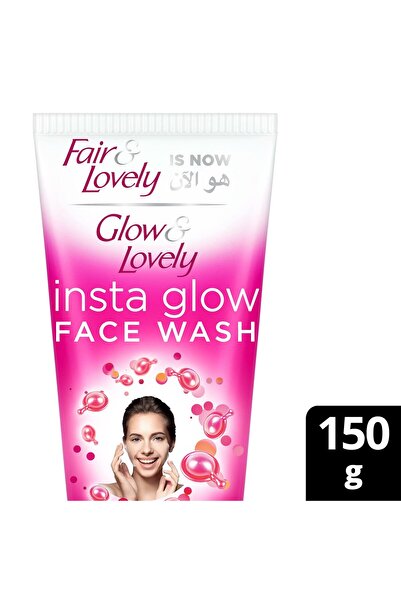 Glow & Lovely غسول الوجه إنستا جلو 150 جم، محلول يومي للعناية بالبشرة للتنظيف العميق والتفتيح والانتعاش