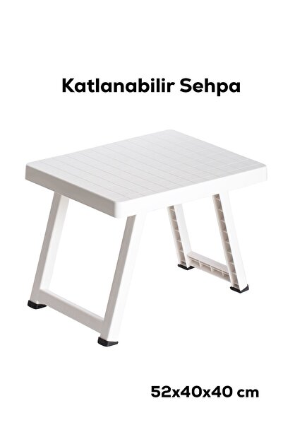 DORRY HOME 0010 Portatif Katlanabilir Kamp Piknik Balkon Masası - Küçük Plast...