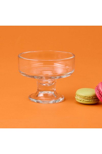 delı glassware ديلي جلاس وير وعاء آيس كريم زجاجي - شفاف - 200 مل