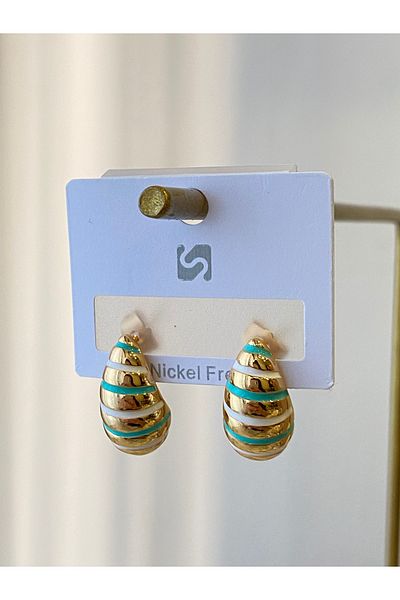 Çelik Spiral Model Bottega Steel Earrings