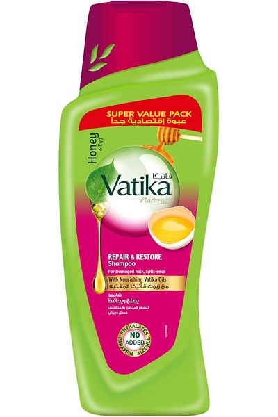 Vatika Naturals Vatika Repair & Restore Shampoo with Egg & Honey 700ml – Nourishes, Strengthens, Repairs Hair