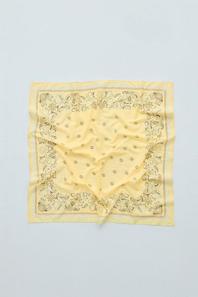 Suud Collection Yellow Kavi Patterned Scarf