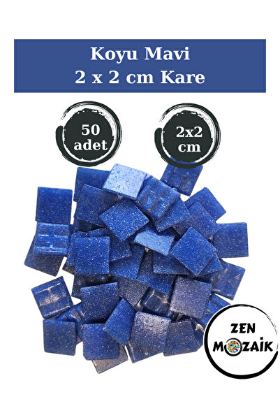 Zen Mozaik Sanatsal Mozaik Çalışmalarınız Için 20x20 Mm (2x2 Cm) Renkli Cam M...