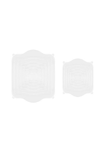 ASPARTAM 2-Piece Square Silicone Pyrex Cover - Transparent