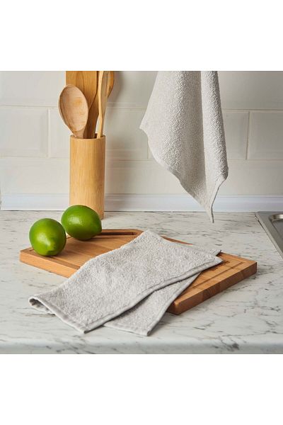 ASPARTAM 2 Pack Hand Towels - Gray - 30X30 cm