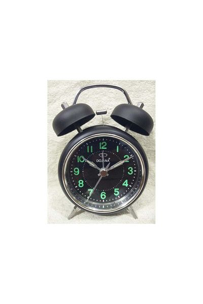 dojana Silent Plastic Alarm Clock with Twin Bell
