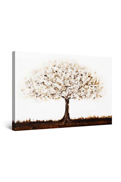 startonight Tablou DualView Startonight Alb-Maro, Copac Singur, luminos in in...