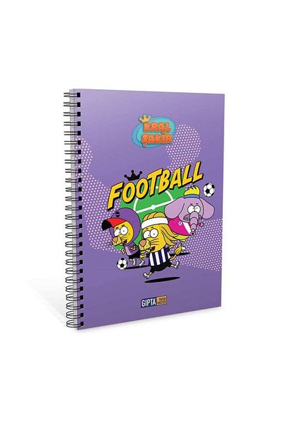 TEKNO İSTANBUL Gıpta Kral Şakir A6 Spiral Cardboard Cover Lined Notebook Purple
