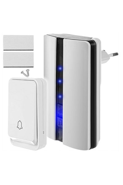 OEM Wireless electric doorbell, waterproof, 51 melodies, 150 m, 230V, white