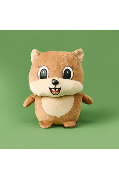 MATMEL Squirrel Figured Pillow - Brown - 35X20 cm