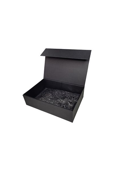 Tutunabilir Kağıt Black Box with Magnetic Lid – for Stylish Presentation and Product Packaging (Disassembled Shipping) 10 Pieces