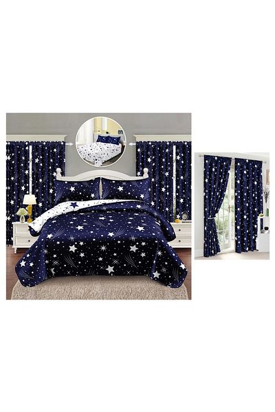 CHIRASO CHIRASO FINET 6 Piece Bedding Set with Drapery, Sheet 160x230, Quilt 160x200