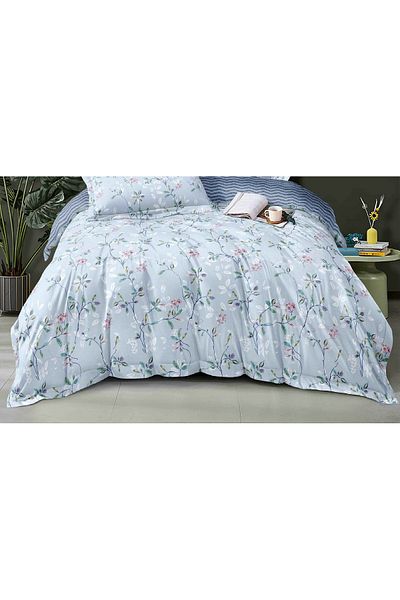 CHIRASO CHIRASO Finet Bedding Set, 4 Pieces, Sheet 140x200, Duvet Cover 160x200, 2 Pillowcases, with print