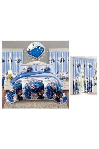 CHIRASO CHIRASO FINET Bedding Set, 6 Pieces with Drapery, Sheet 140x200, Quilt 160x200