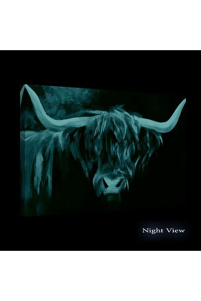 startonight Tablou DualView Startonight Bizon rosu, luminos in intuneric, 80 x 120 cm