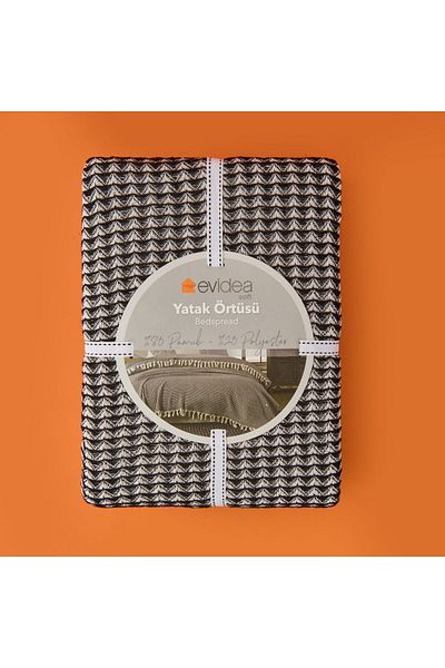 MATMEL Punto Double Bedspread - Black - 200X230 cm