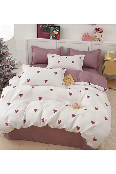 CHIRASO CHIRASO Finet Bedding Set, 6 Pieces, Double Bed, Sheet 180x200, Duvet Cover 200x230, 4 Pillowcases