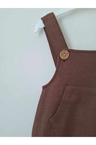 Nimini Kids Wooden Button Detailed Cotton Salopet (Sizes 3-36 Months)
