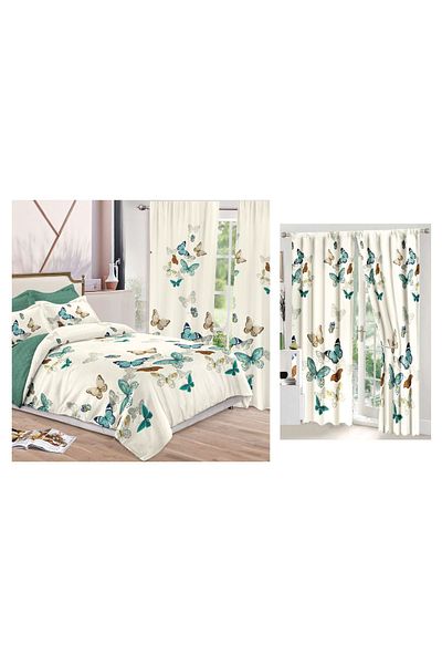 CHIRASO CHIRASO Bedding Set, 8 Pieces with Drapery, 230x240 Sheet, Duvet Cover and 4 Pillowcases