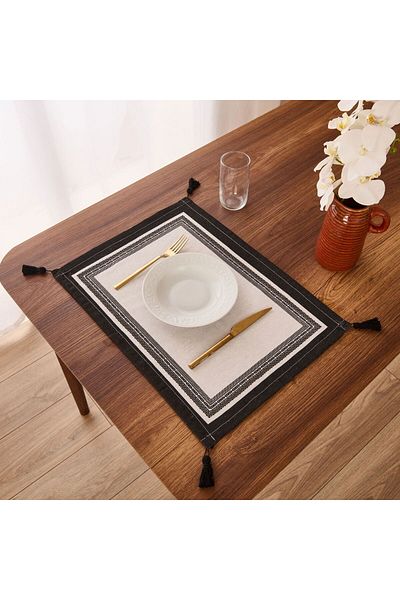 MATMEL Ethnic 2-Piece American Service - White - 35X55 cm
