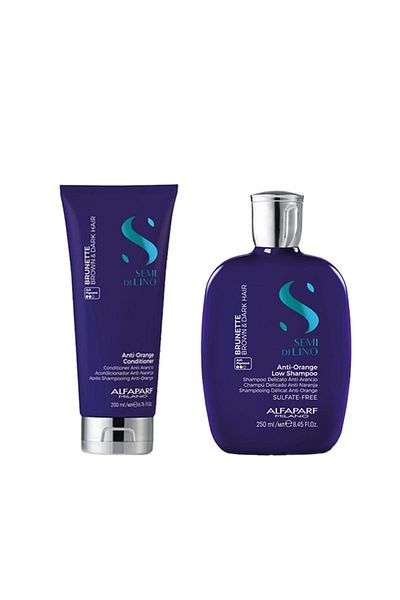 Alfaparf Milano Set for neutralizing orange tones, Shampoo 250 ml + Conditioner 200ml, Alfaparf Brunette