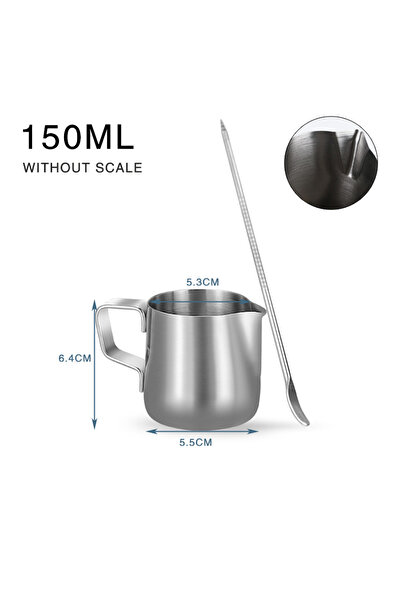 Choice 150 مل مع قلم فني إبريق رغوة الحليب والقهوة من الفولاذ المقاوم للصدأ إ...