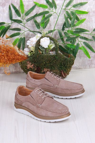 Mehmet Mete 4044 Carlo Nubuck Lightweight Comfortable Genuine Leather Men's Shoes