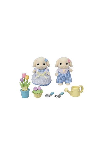 ADORE OYUNCAK 5736 Sylvanian Families Flora Rabbit Brothers Gardening Set +4 years