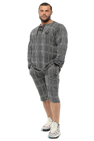 BGSM Men's Capri Check Cotton Sports Shorts Bgsm 1515