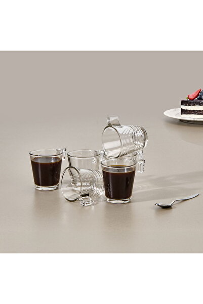 Glass In Love In Love Napoli 6 Espresso Cups - Transparent - 90 ml