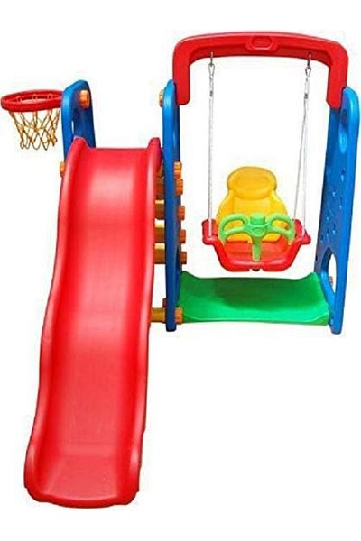 rexa Slide and Swing With Basketball Set